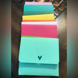 12 + Pcs Love Notecards Envelopes Die Cut Hearts Gift Cards Notes w/ envelopes